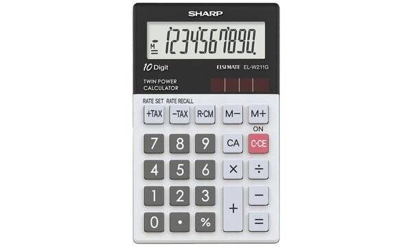 Sharp EL-W211G calcolatrice Tasca Calcolatrice finanziaria Grigio-1