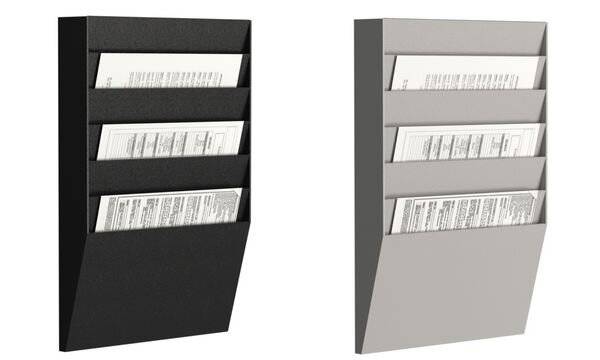 Paperflow porta documenti Wall Organizer - 6 scomparti orizzontali - A4 - grigio-2