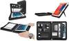 Werner Dorsch WEDO Organizer ELEGANCE - Mappe mit Reißverschluss für Tablet - Kunstleder, texturiertes Nylon - Schwarz (