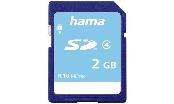 Hama HighSpeed SecureDigital Card 2 GB SD (Hama 2GB SD Card, Class 4, 10MB/s)