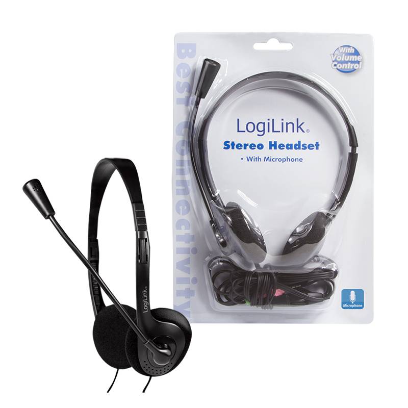 Jack 3,5 mm LogiLink HS0002 Cuffia On Ear Nero-3
