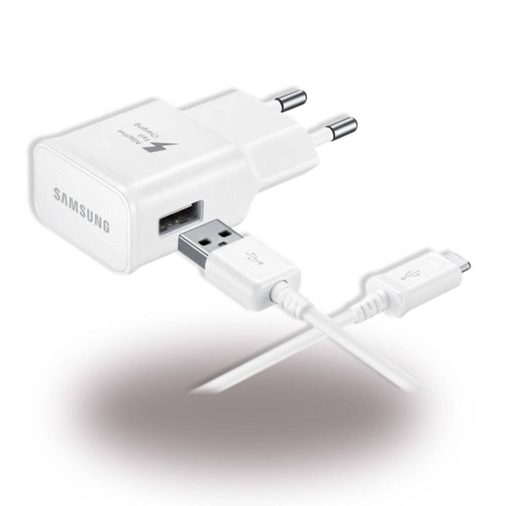 CARICABATTERIE EP-TA20EWE SAMSUNG CHARGER 2 Ah USB WHITE + CAVO USB-C 15W-8