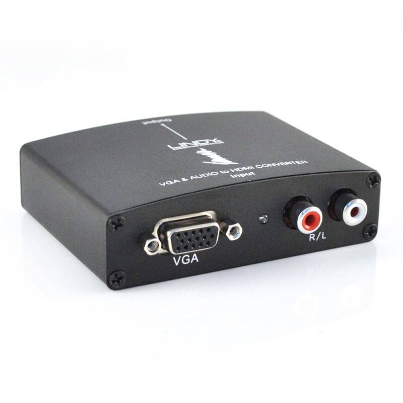 LINDY AV Convertitore VGA & Audio to HDMI Converter [RCA, VGA - HDMI] 1920 x 1080 Pixel-4