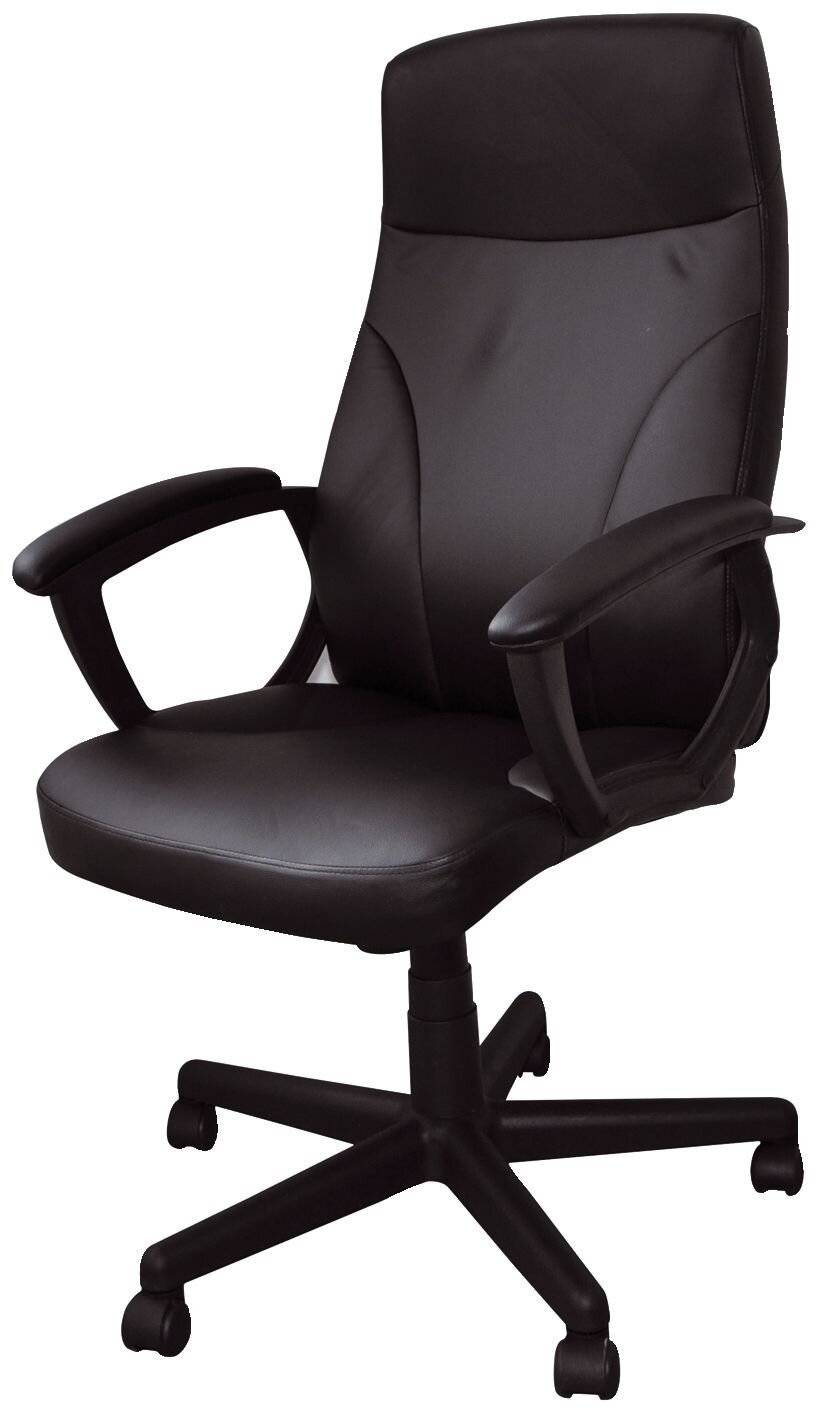 Poltrona direzionale nera ecopelle con braccioli Office Products Crete 23023311-05-0