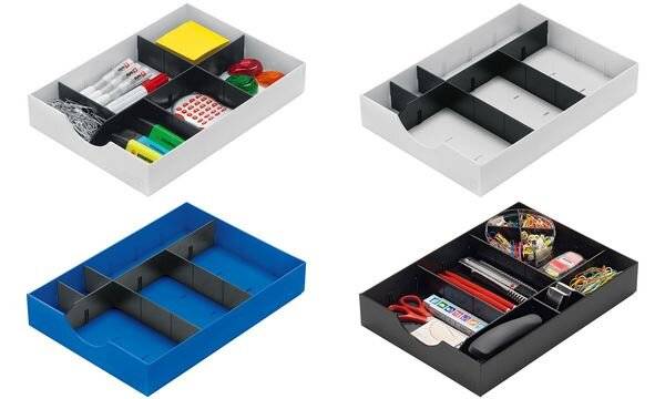 styro Unterteilungs-Set styrodoc, 2 Querstege, schwarz 1 Längs- und 2 Querstege, Material: Polystyrol, - 1 Stück (268-43-1