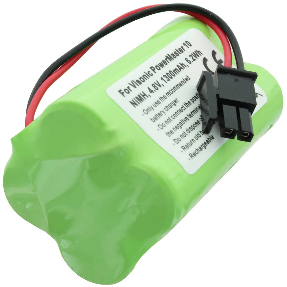 Batteria adatta per batteria Visonic PowerMaster 10 NiMH GP130AAM4YMX 4,8 Volt 1300 mAh, max 6,2 Wh-1