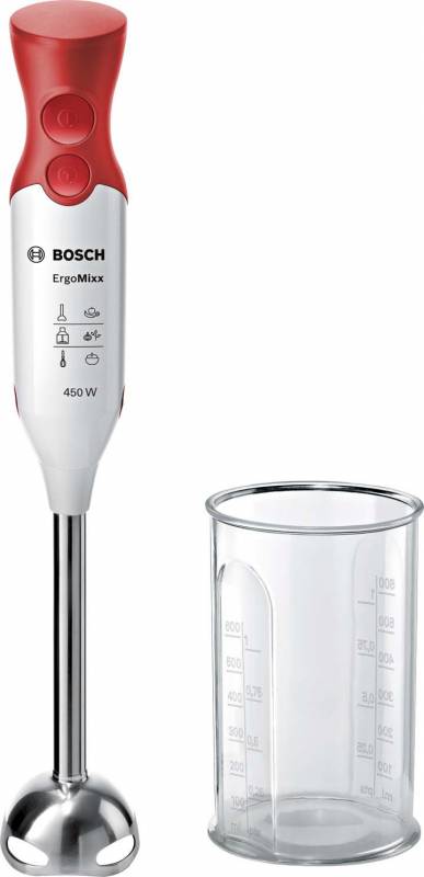 Bosch MSM64110 Frullatore a immersione ErgoMixx 450 W Bianco, Rosso-0