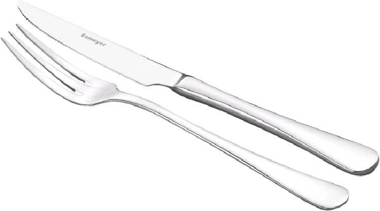 Esmeyer Pizzabesteck/Steakbesteck "SYLVIA", 12-teilig poliert, bestehend aus je 6 Steakgabeln und Steakmessern (156-256)-3