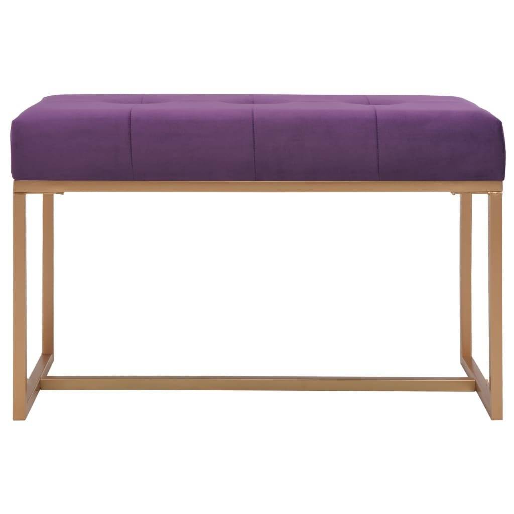 Panca 80 cm in Velluto Viola-1