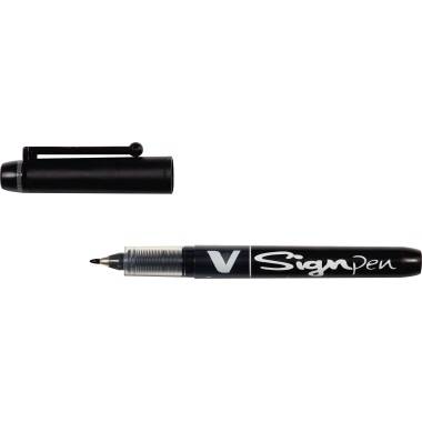 Pennarello Pilot V-Sign Punta Fine - Punta Fine 2 mm - Tratto 0,6 mm - Colore Nero-2