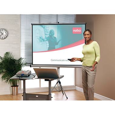 Nobo Schermo professionale a treppiede 1500x1000 mm (Nobo Tripod Widescreen Projection Screen 1500x1000mm 1902395W DD)-1