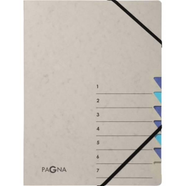 Cartella organizer PAGNA Easy 7 pezzi. gu/bu DIN A4 7 volte grigio