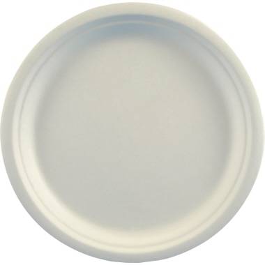 Papstar 81327 - Teller - Rund - Zuckerrohr - Weiß - Monochromatisch - 50 Stück(e) (81327)-1
