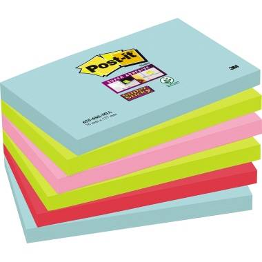 3M 655-6SS-MIA Klebezettel Rechteck Blau - Pink - Rot - Gelb (6556SMI)-0