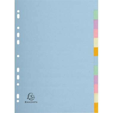 Divisori in Cartoncino Forever Exacompta - A4 - 12 Tasti - 1612E (Assortiti)-0