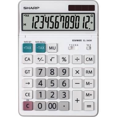 Sharp EL-340W calcolatrice Desktop Calcolatrice con display Bianco-3