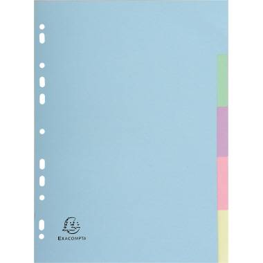 Exacompta 1605E intercalare (Exacompta Forever Recycled Divider 5 Part A4 170gsm Card Assorted Colours - 1605E)-0