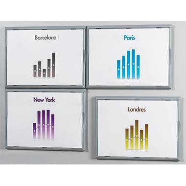 PAPERFLOW Wandschild Info Display, DIN A3, Farbe: alu-grau Rahmen aus Polystyrol, Scheibe aus Kristallpolystyrol, - 1 St-2
