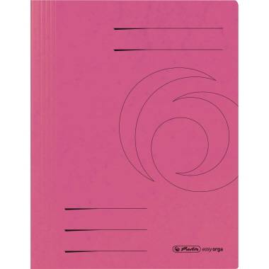 raccoglitore a fogli mobili herlitz DIN A4 cartoncino rosa-0