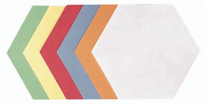 FRANKEN Moderationskarte, Wabe, 190 x 165 mm, sortiert in den Farben: weiß, hellblau, rot, gelb, orange und grün (UMZ 17-0
