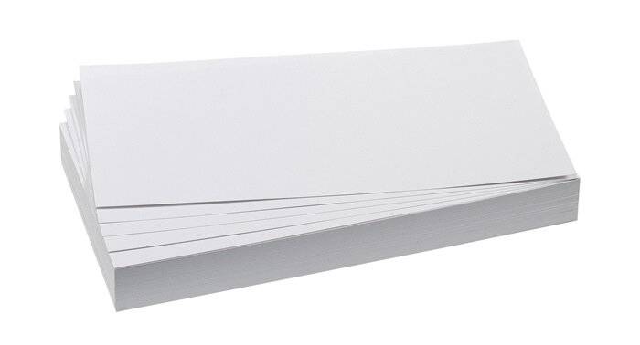 FRANKEN Moderationskarte, Rechteck, 205 x 95 mm, weiß 100% Altpapier, 130 g/qm (UMZ 1020 09)-0
