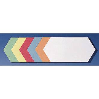 FRANKEN Moderationskarte, selbstklebend, Wabe, 205 x 95 mm in den Farben: weiß, hellblau, rot, gelb, orange und grün (UM-2