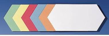 FRANKEN Moderationskarte, selbstklebend, Wabe, 205 x 95 mm in den Farben: weiß, hellblau, rot, gelb, orange und grün (UM-4