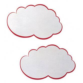 FRANKEN Moderationskarte Wolke, 620 x 370 mm, weiß mit rotem rotem Rand, 100% Altpapier, 170 g/qm (UMZ WG)-3