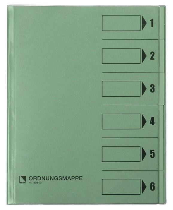 bene cartella classificatore Rc verde 250g 6tl DIN A4 6 scomparti verde-5