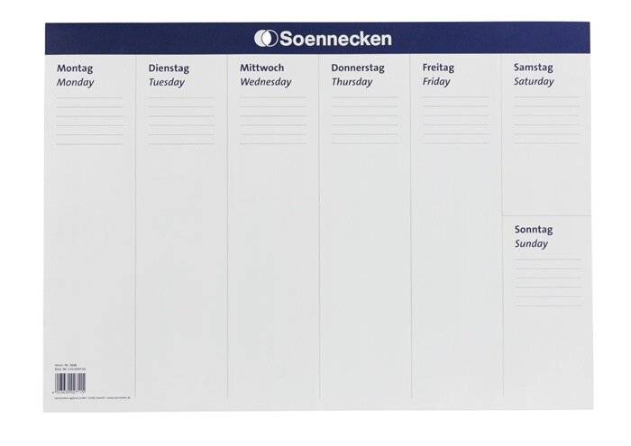 Soennecken Schreibunterlage 3666 58,9x41,9cm Papier 20Blatt weiß (3666)-2