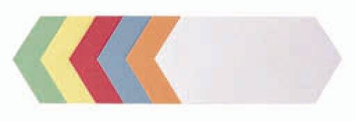 FRANKEN Moderationskarte, Rhombus, 205 x 95 mm, sortiert in den Farben: weiß, hellblau, rot, gelb, orange und grün (UMZ-0