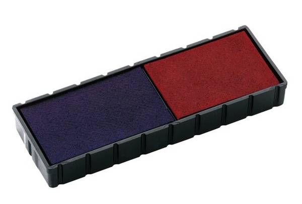Tampone di ricambio per timbri COLOP 5,5 x 0,8 cm blu/rosso
