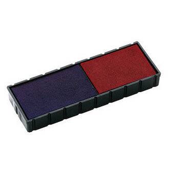 Tampone di ricambio per timbri COLOP 5,5 x 0,8 cm blu/rosso-3