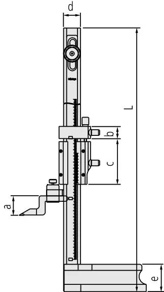 MITUTOYO, 514-103, Calibro di altezza a nonio, 0-12"-1