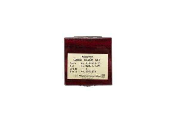 MITUTOYO, 516-833-10, Blocchetto pianparallelo Set, metrico, Ins. Cert., ISO, 2 Wear Blocks, Grade 1, ceramica, 1mm-1