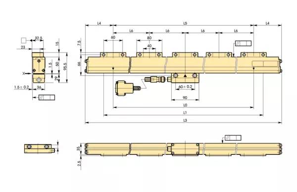 MITUTOYO, 539-146-30, Lineare Scale AT103-4000-2