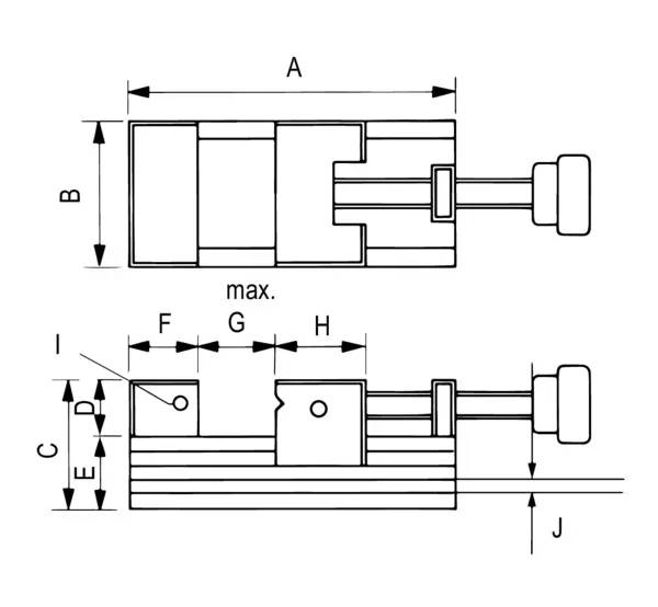 MITUTOYO, 930-601, di precisione Vice, 80mm Clamping Width-2