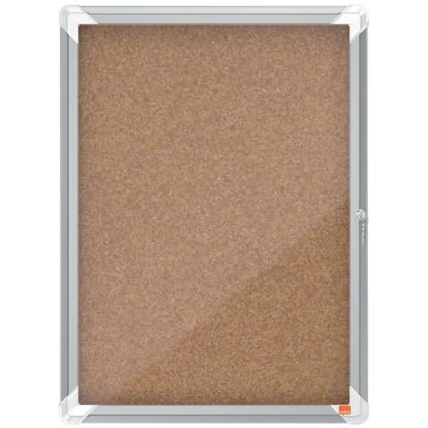 Nobo Bacheca per interni-fondo in sughero 4xA4 anta a battente (Nobo 1902561 Premium Plus Internal Glazed Case Cork 4 x-1