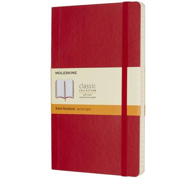 Taccuino MOLESKINE quaderno A5 a righe rosso SC ca. DIN A5 a righe rosso scarlat-1