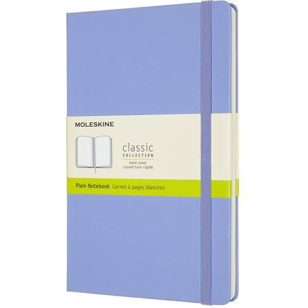 Taccuino MOLESKINE quaderno A5 vuoto blu HC ca. DIN A5 vuoto blu ortensia-0
