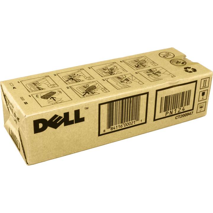 Dell 593-10260 - PN124 - Toner - alta capacità, 1 x giallo, 2000 pagine, per la stampante laser a colori 1320c (PN124)-0