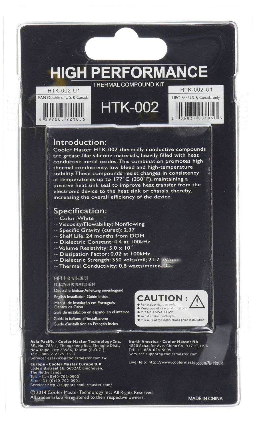 COOLER MASTER PASTA TERMICA CPU THERMAL COMPOUND KIT SC102 " HIGH PERFORMANCE"-2