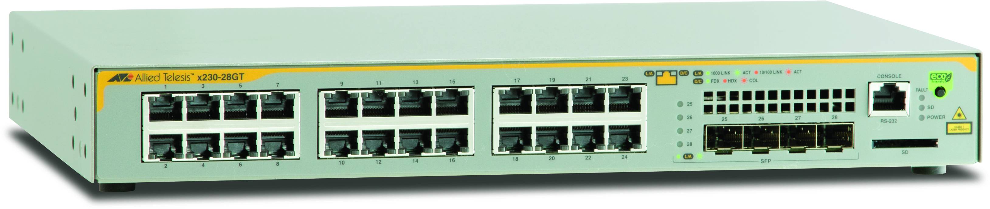 Allied Telesis AT-x230-28GT-50 Gestito L3 Gigabit Ethernet (10/100/1000) 1U Grigio-1