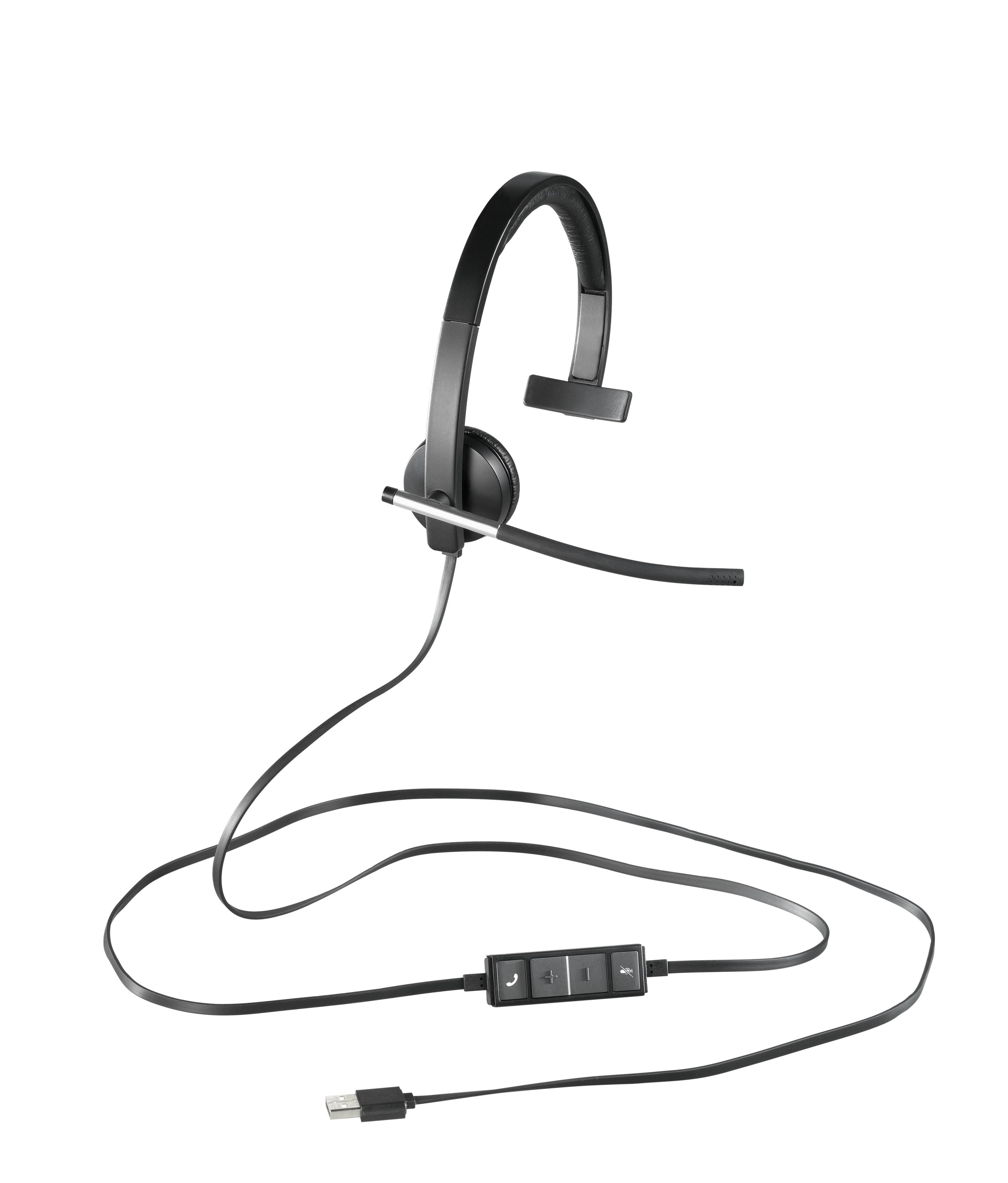 Logitech Logitech USB Headset Mono H650e - Headset - On-Ear Cuffie On Ear via cavo Mono Multicolore Riduzione del rumore-1