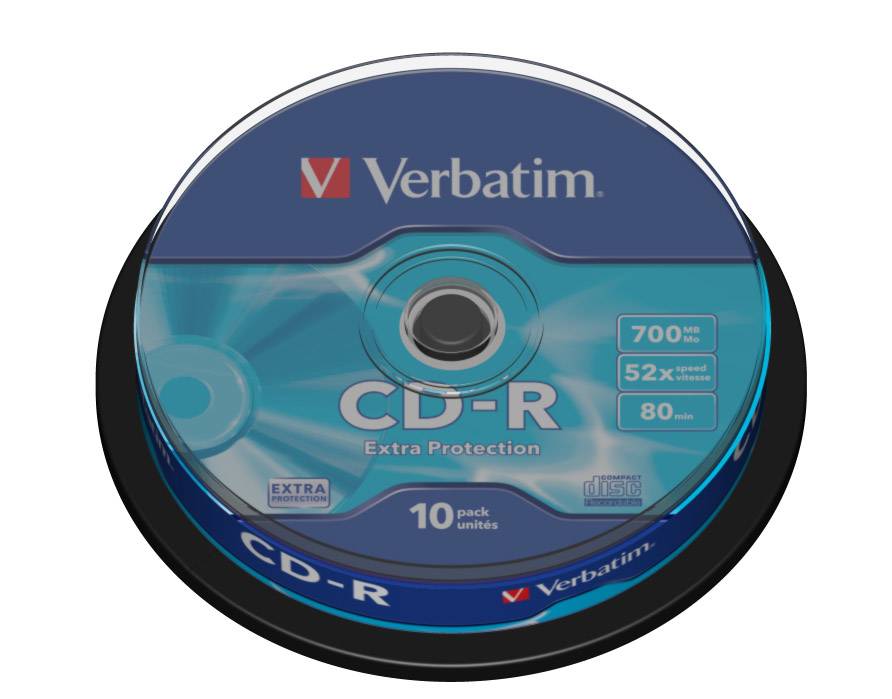 Cd-r 80 min. 700 mb Verbatim campana pz.10-2