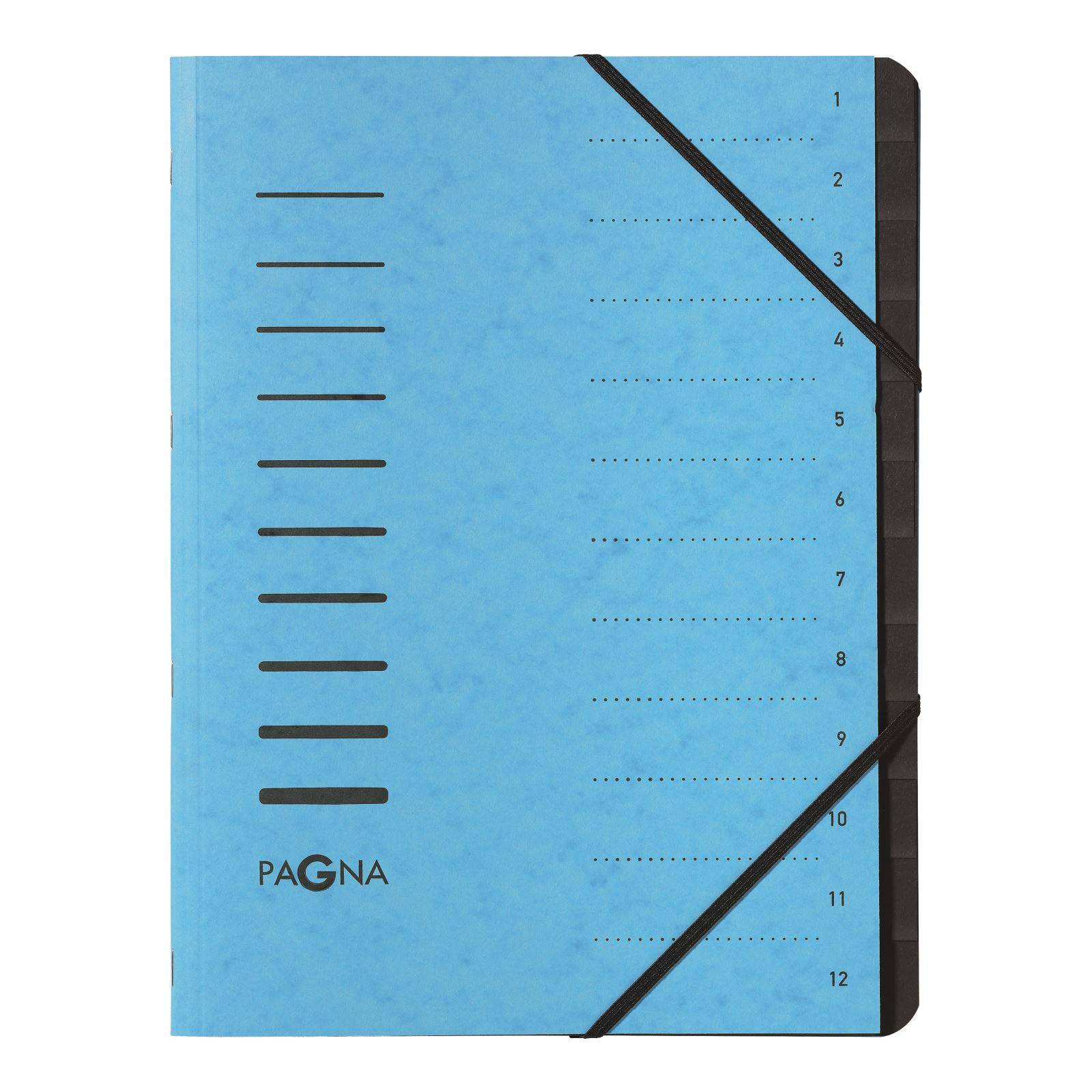 Cartella organizzativa PAGNA Cartella organizzativa Pagna 12 pezzi azzurro DIN A4 12 pieghe blu-2