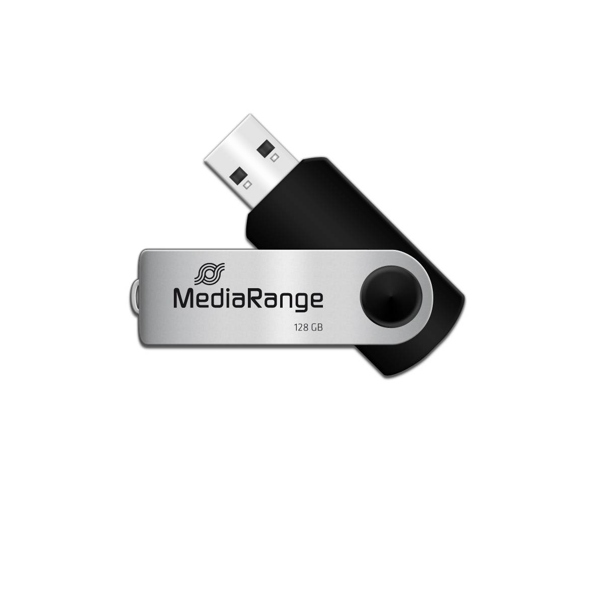 MediaRange MR913 unità flash USB 128 GB USB tipo A 2.0 Nero, Argento (MediaRange USB Micro-Drive - USB flash)-3