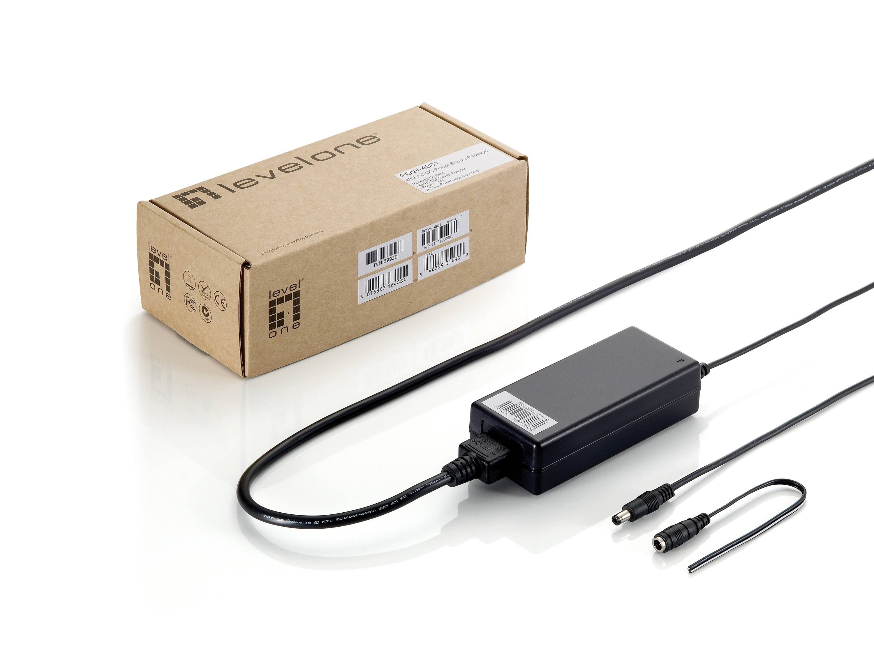 LevelOne POW-4801 adattatore e invertitore Interno Nero-1