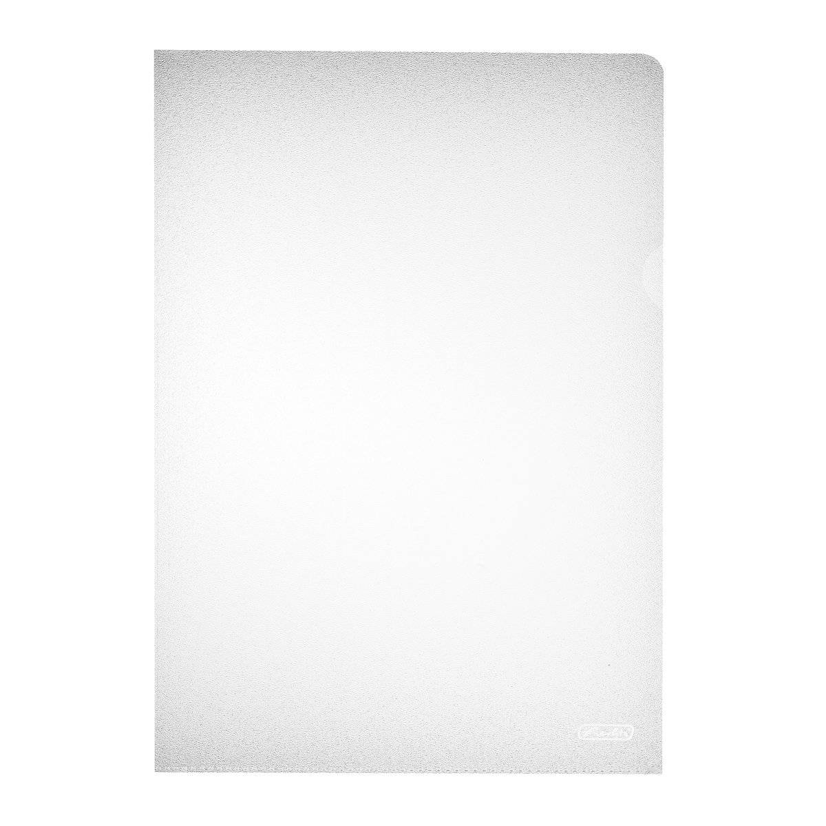 herlitz Sichthülle, DIN A4, PP, transparent, 0,12 mm genarbt, seitlich und oben offen, mit Griffausstanzung (5914304)-2