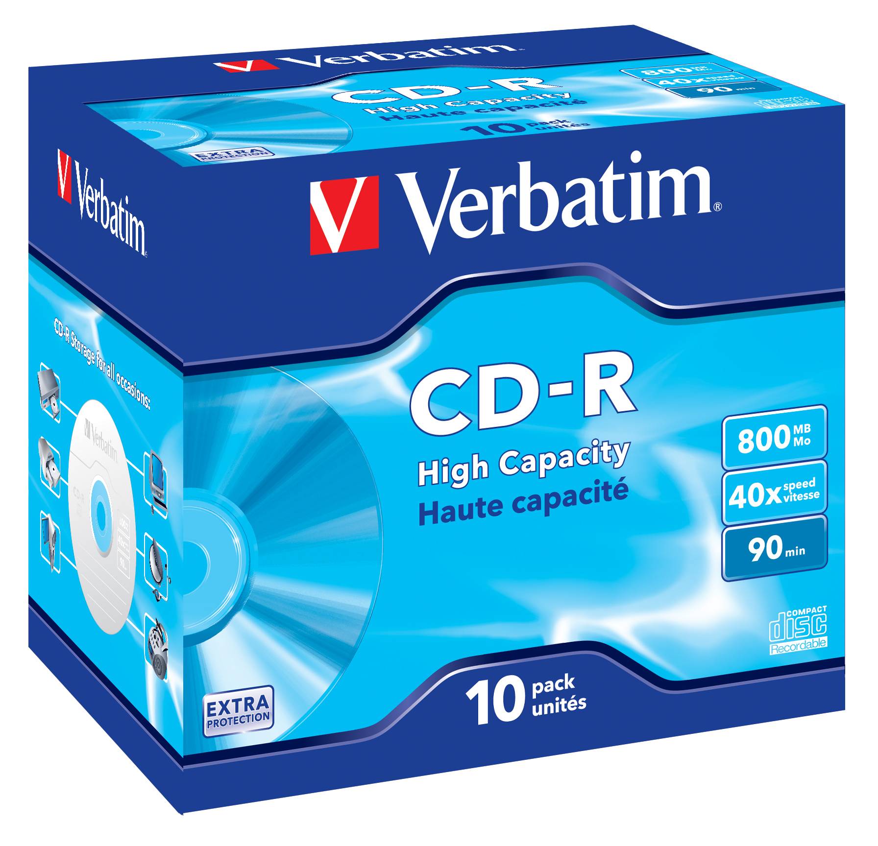 Verbatim CD-R 90 800 MB 48x JC (10) (43428)-2